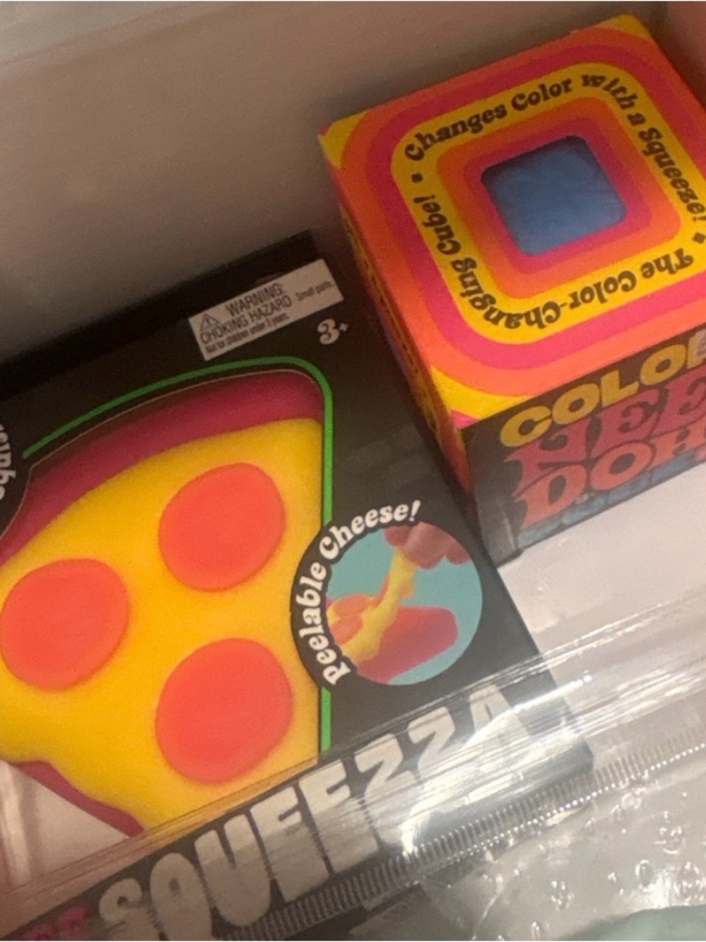 NeedohSqueezaPizza, NeedOh Colour changing cube, Chiboki Toothpaste Mellowsquish